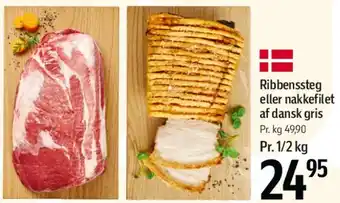 Føtex Ribbenssteg eller nakkefilet af dansk gris tilbud