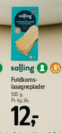 Føtex Fuldkorns-lasagneplader tilbud