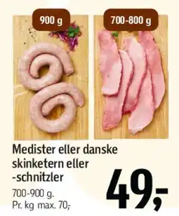 Føtex Medister eller danske skinketern eller -schnitzler tilbud