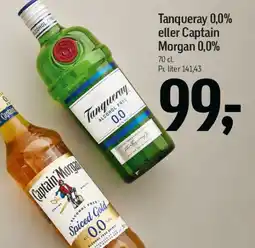 Føtex Tanqueray 0.0 eller Captain Morgan 0,0 tilbud