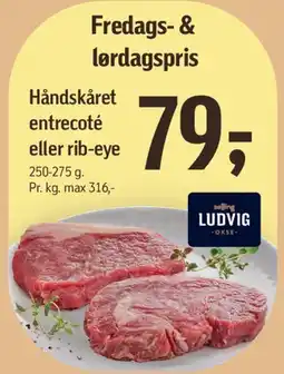 Føtex Håndskåret entrecôte eller rib-eye tilbud
