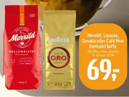 Føtex Merrild, Lavazza, Gevalia eller Café Noir formalet kaffe tilbud