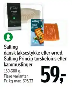 Føtex Salling dansk lakestykke / Princip torskeloins tilbud