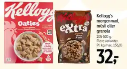 Føtex Kellogg's morgenmad / müsli / granola tilbud