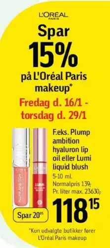 Føtex L'Oréal Paris makeup (tilbud) tilbud
