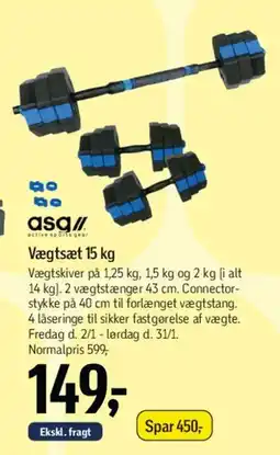 Føtex Vægtsæt 15 kg tilbud