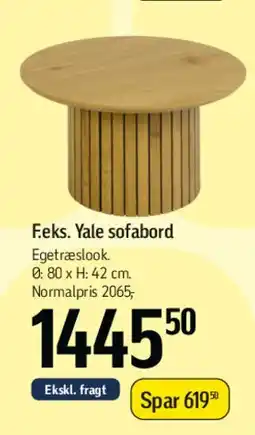 Føtex Yale sofabord tilbud