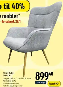 Føtex Hugo lænestol tilbud