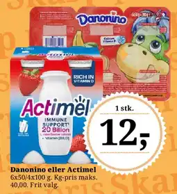 Dagli'Brugsen Danonino eller Actimel tilbud