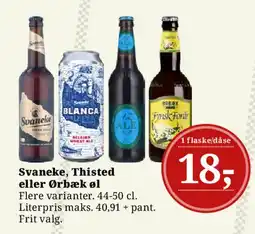 Dagli'Brugsen Svaneke, Thisted eller Ørbæk øl tilbud
