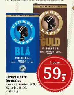 Dagli'Brugsen Cirkel Kaffe formalet tilbud