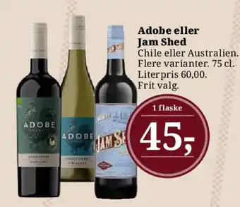 Dagli'Brugsen Adobe eller Jam Shed tilbud