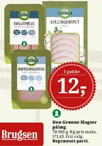 Dagli'Brugsen Den Grønne Slagter pålæg tilbud