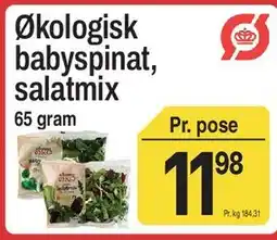 ABC Lavpris Økologisk babyspinat, salatmix tilbud