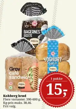 Dagli'Brugsen Kohberg brød tilbud