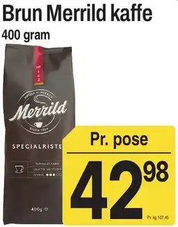 ABC Lavpris Brun Merrild kaffe tilbud