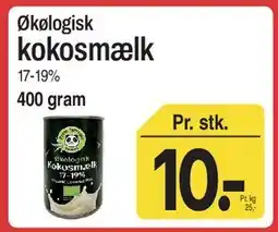 ABC Lavpris Økologisk kokosmælk tilbud