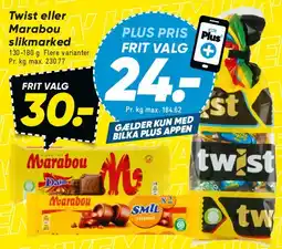 Bilka Twist eller Marabou slikmarked tilbud