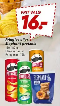 Bilka Pringles eller Elephant pretzels tilbud