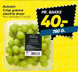 Bilka Autumn Crisp grønne stenfrie druer tilbud