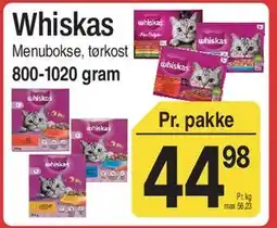 ABC Lavpris Whiskas Menubox (tørkost) tilbud