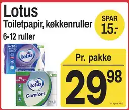 ABC Lavpris Lotus Toiletpapir, køkkenruller tilbud