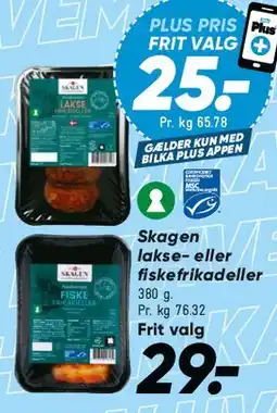 Bilka Skagen lakse- eller fiskefrikadeller tilbud