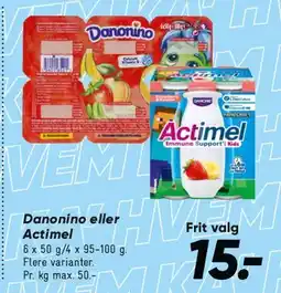 Bilka Danonino eller Actimel tilbud