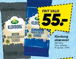 Bilka Klovborg ost (Danbo/varianter) tilbud