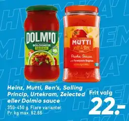 Bilka Heinz, Mutti eller Dolmio sauce tilbud
