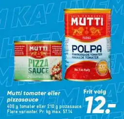 Bilka Mutti tomater eller pizzasauce tilbud
