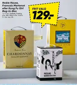 Bilka Noble House, Francois Martenot eller Kung Fu Girl (Bag‑in‑Box) tilbud
