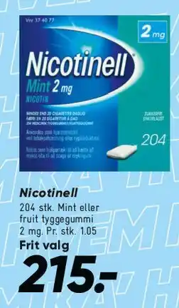 Bilka Nicotinell nikotinprodukter tilbud