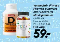 Bilka Yummylab / Fitness Pharma / Lekform gummies tilbud