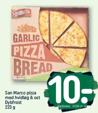 REMA 1000 San Marco pizza med hvidløg & ost tilbud