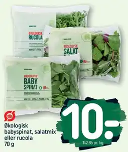 REMA 1000 Økologisk babyspinat, salatmix eller rucola tilbud