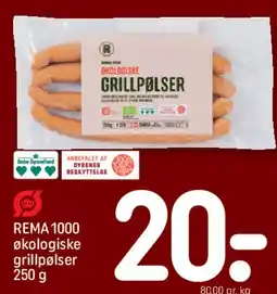 REMA 1000 REMA1000 økologiske grillpølser tilbud