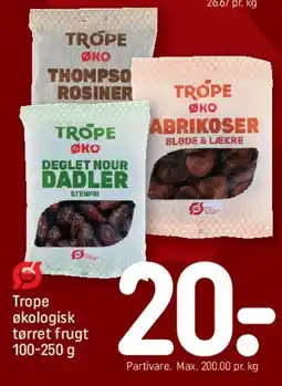 REMA 1000 Trøpe økologisk tørret frugt tilbud