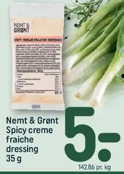 REMA 1000 Nemt & Grønt Spicy creme fraiche dressing tilbud