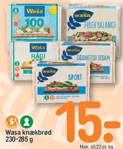 REMA 1000 Wasa knækbrød tilbud