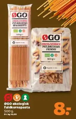 Netto ØGO økologisk fuldkornspasta (500 g) tilbud