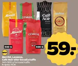 Netto Merrild / Lavazza / Café Noir / Gevalia kaffe tilbud