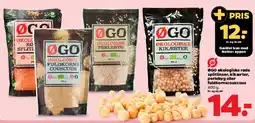 Netto ØGO økologiske røde splitlinser, kikærter, perlebyg eller fuldkorns couscous tilbud