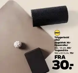 Netto Triggerbold / Foamroller / Yogamåtte tilbud