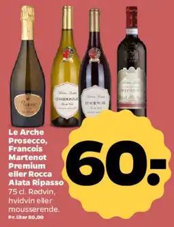 Netto Le Arche Prosecco / Francois Martenot Premium / Rocco Alta Ripasso tilbud