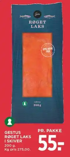 MENY Gestus røget laks i skiver tilbud