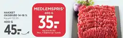 MENY Hakket oksekød 14-18% 400 g tilbud