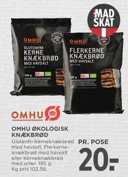 MENY OMHU økologisk knækbrød tilbud