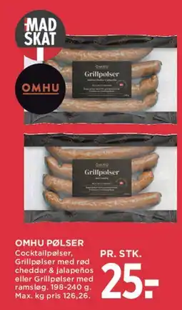 MENY OMHU pølser tilbud