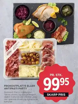 MENY FROKOSTPLATTE ELLER ANTIPASTI PARTY tilbud